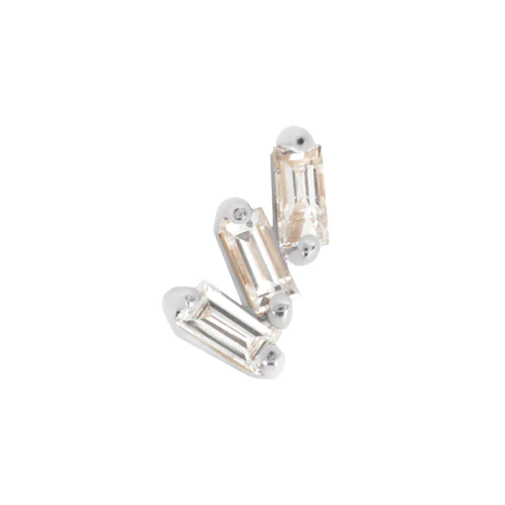 threadless: "Staxx" End in Gold with White Topaz'
