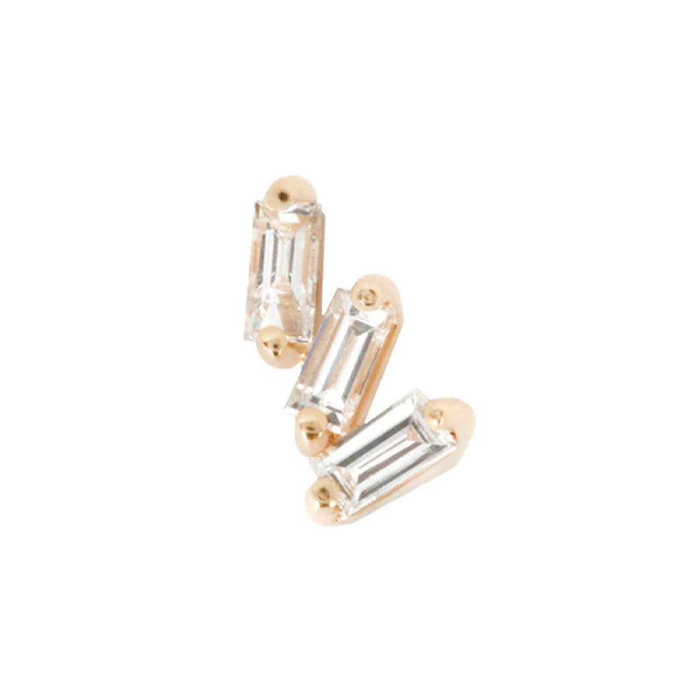 threadless: "Staxx" End in Gold with White Topaz'