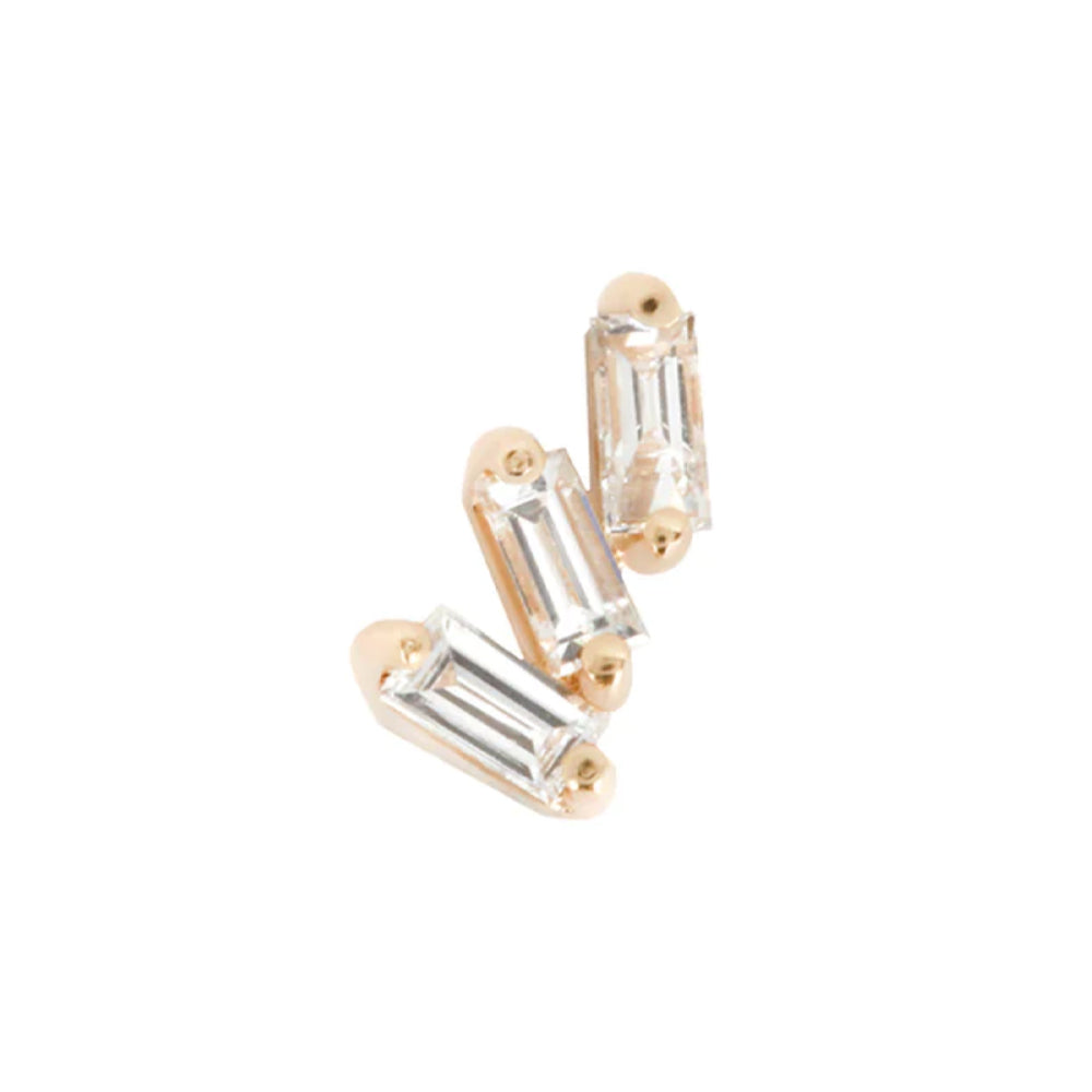 threadless: "Staxx" End in Gold with White Topaz'