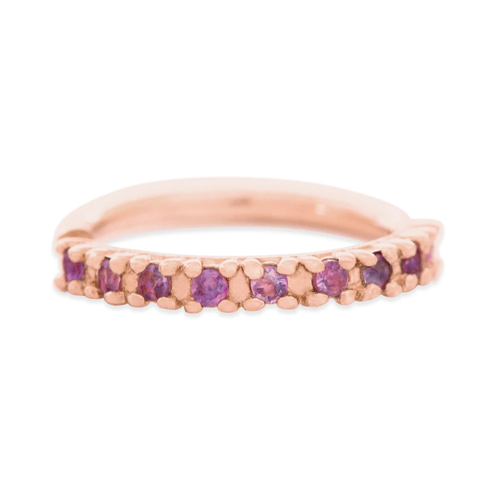"Hera" Continuous Ring in Gold with Gemstones