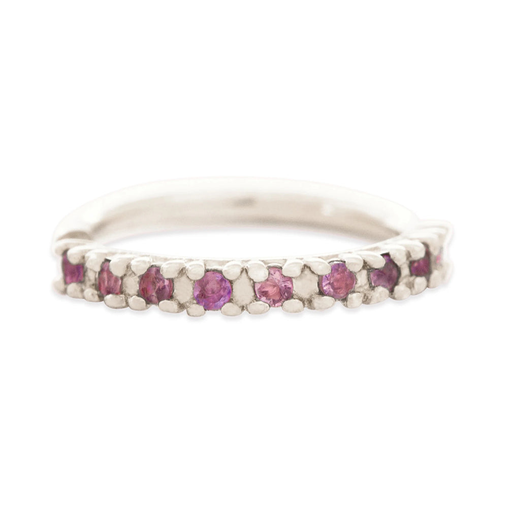 "Hera" Continuous Ring in Gold with Gemstones