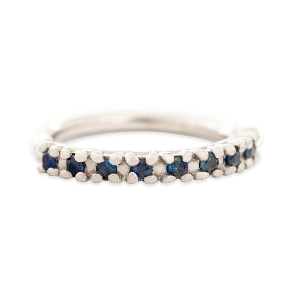 "Hera" Continuous Ring in Gold with Gemstones