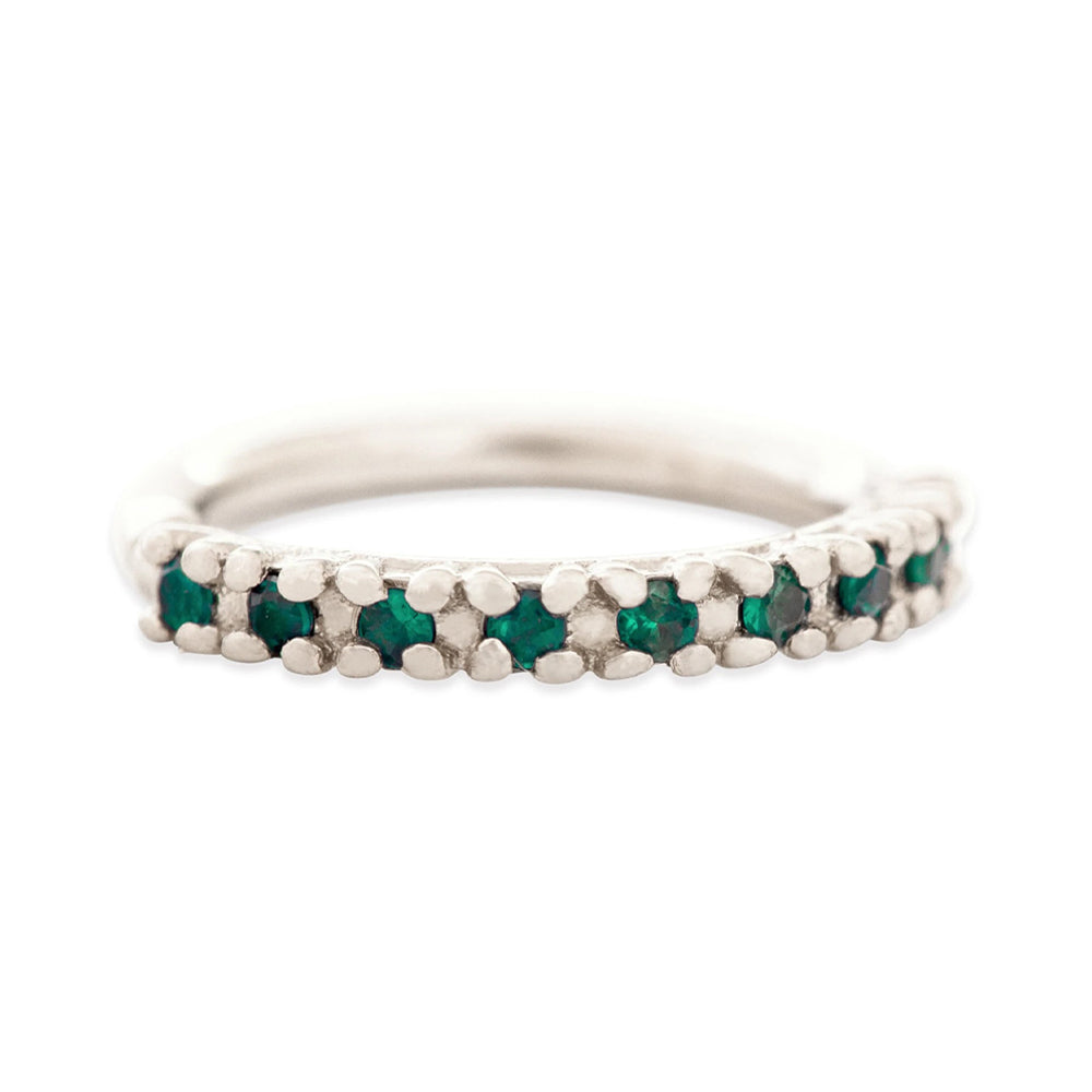 "Hera" Continuous Ring in Gold with Gemstones