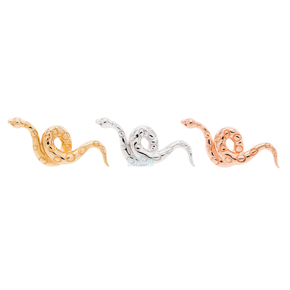 threadless: Textured Snake End in Gold