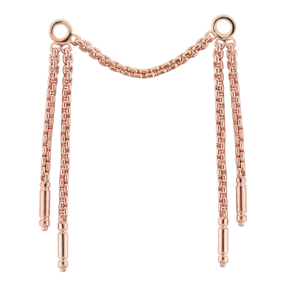 "Meander V" Chain Attachment in Gold