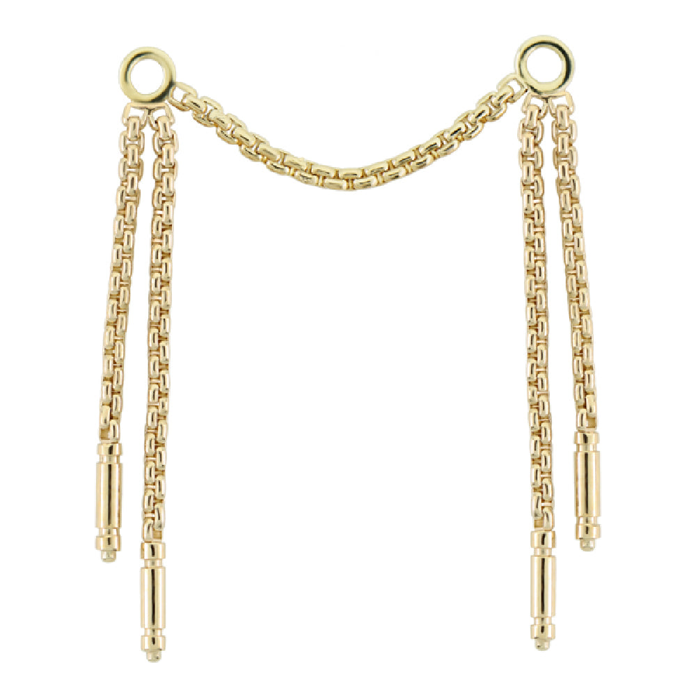 "Meander V" Chain Attachment in Gold