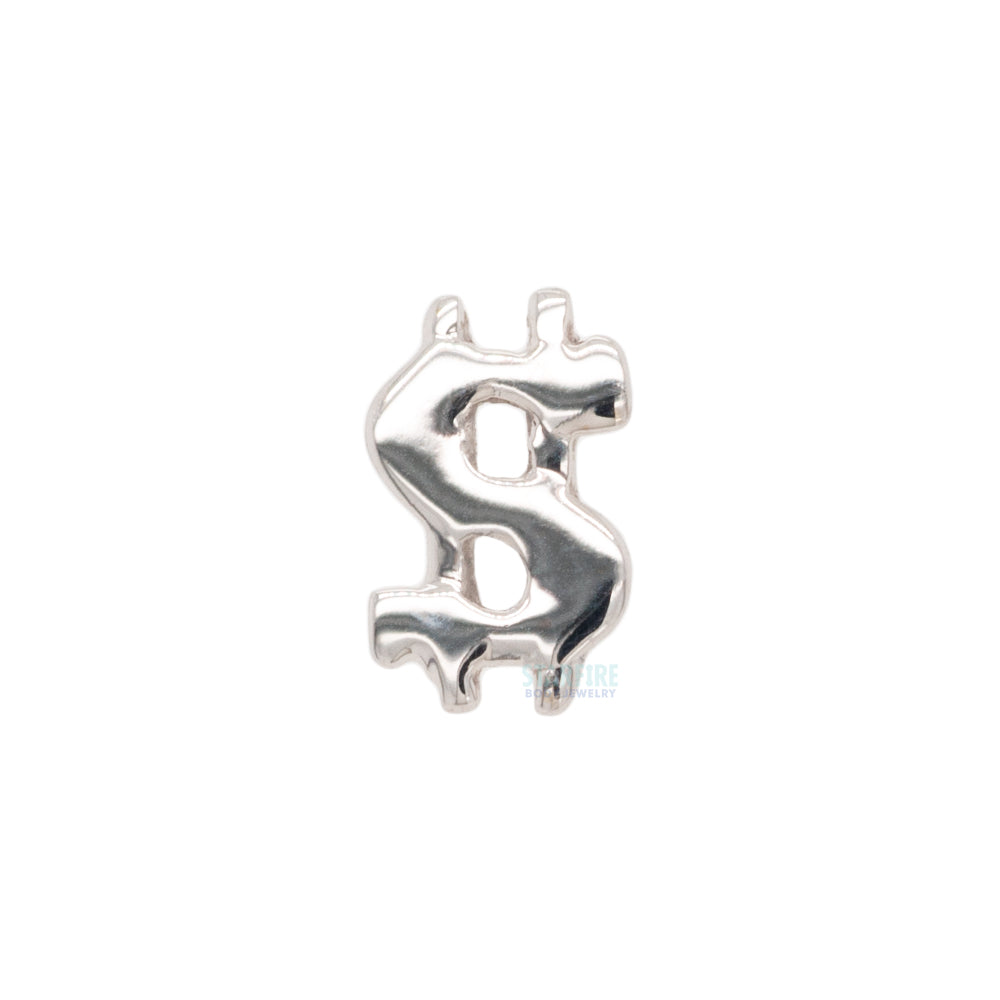 Dollar Symbol Separate Threaded End in Gold