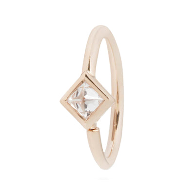 "Mae" Seamless Ring in Gold with CZ
