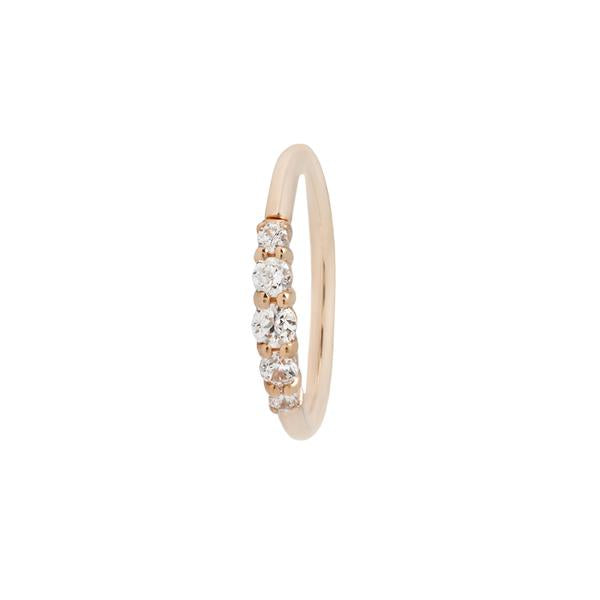 "Brigitte" Seamless Ring in Gold with CZ's
