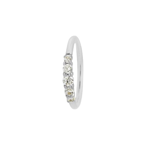 "Brigitte" Seamless Ring in Gold with CZ's