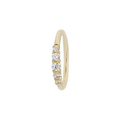 "Brigitte" Seamless Ring in Gold with CZ's