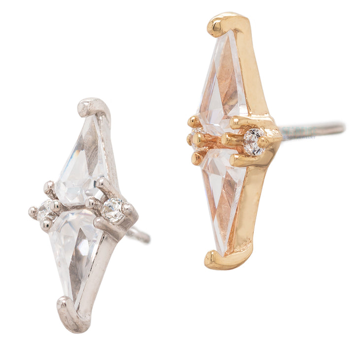 Single 18K Stardust Starlet Hoop Ear Cuff with Diamonds