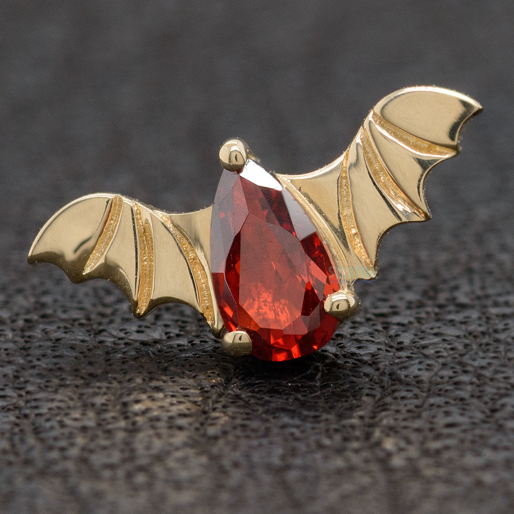Junipurr Jewelry threadless: Bat End in Gold with CZ – Starfire Body ...