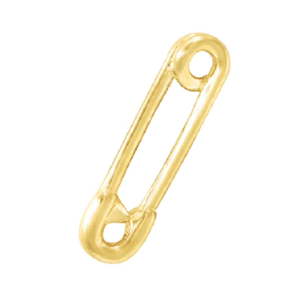 threadless: Safety Pin End in Gold