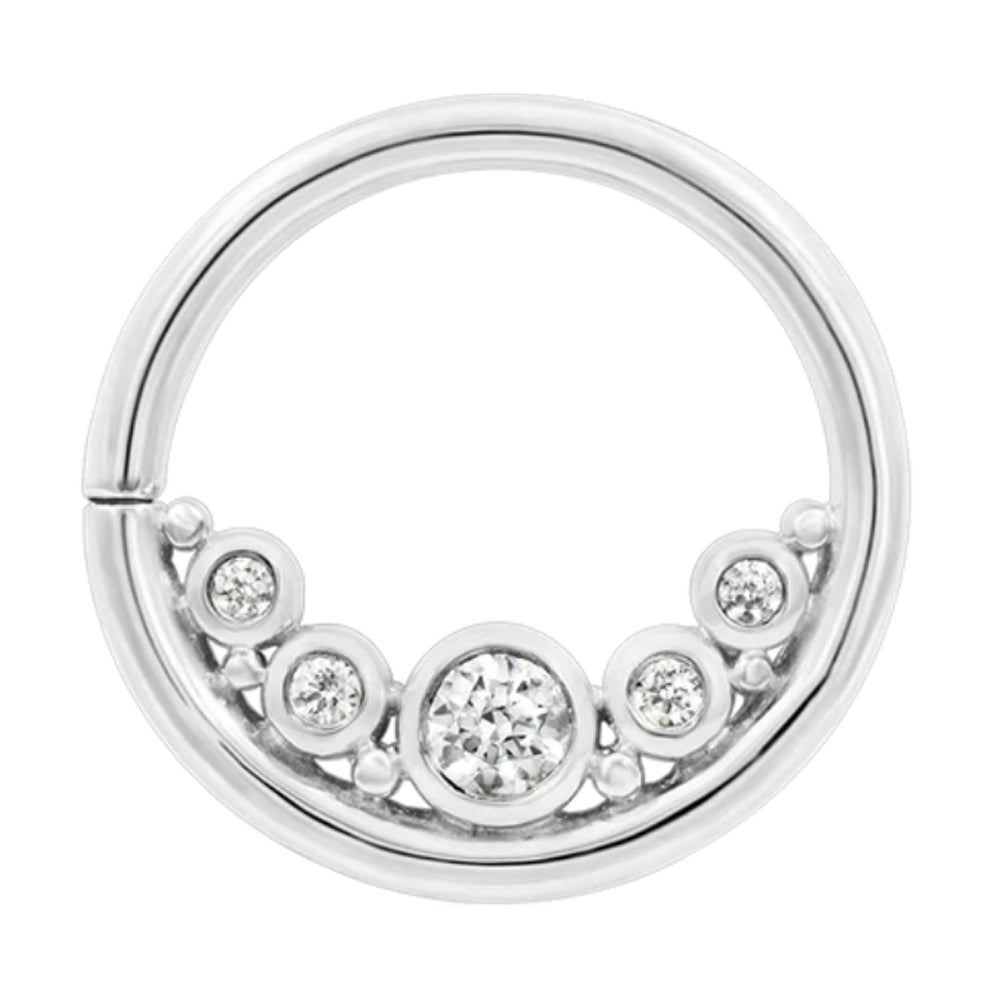 "Baloo" Seam Ring in Gold with CZ's