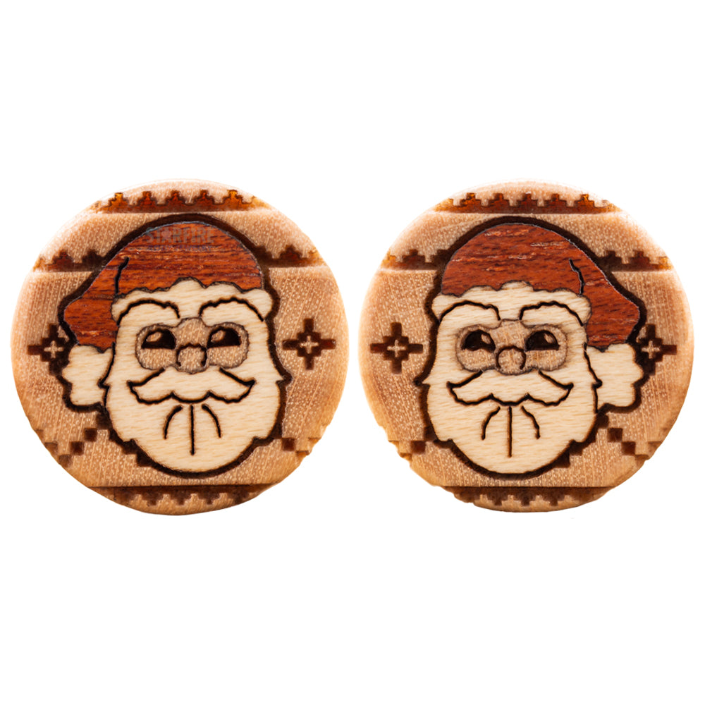 Santa Sweater Wood Inlay Plugs