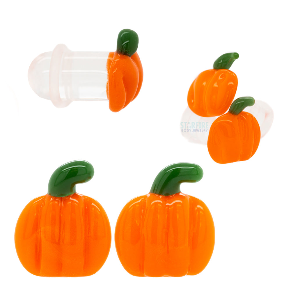 Pumpkin Glass Plugs