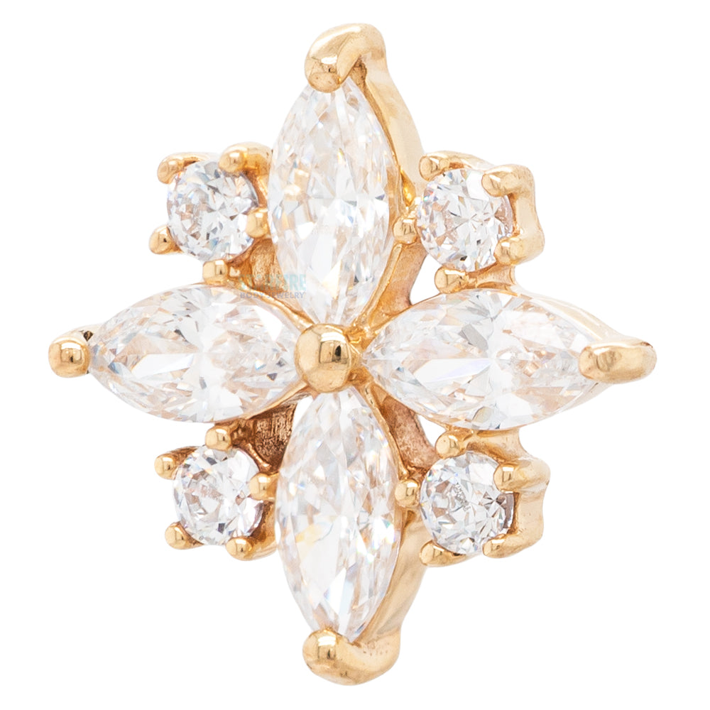 threadless: "Jonquil" End in Gold with CZ's