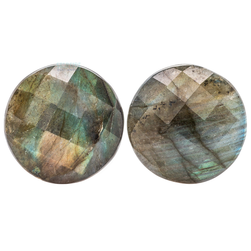 Faceted Stone Plugs - Labradorite