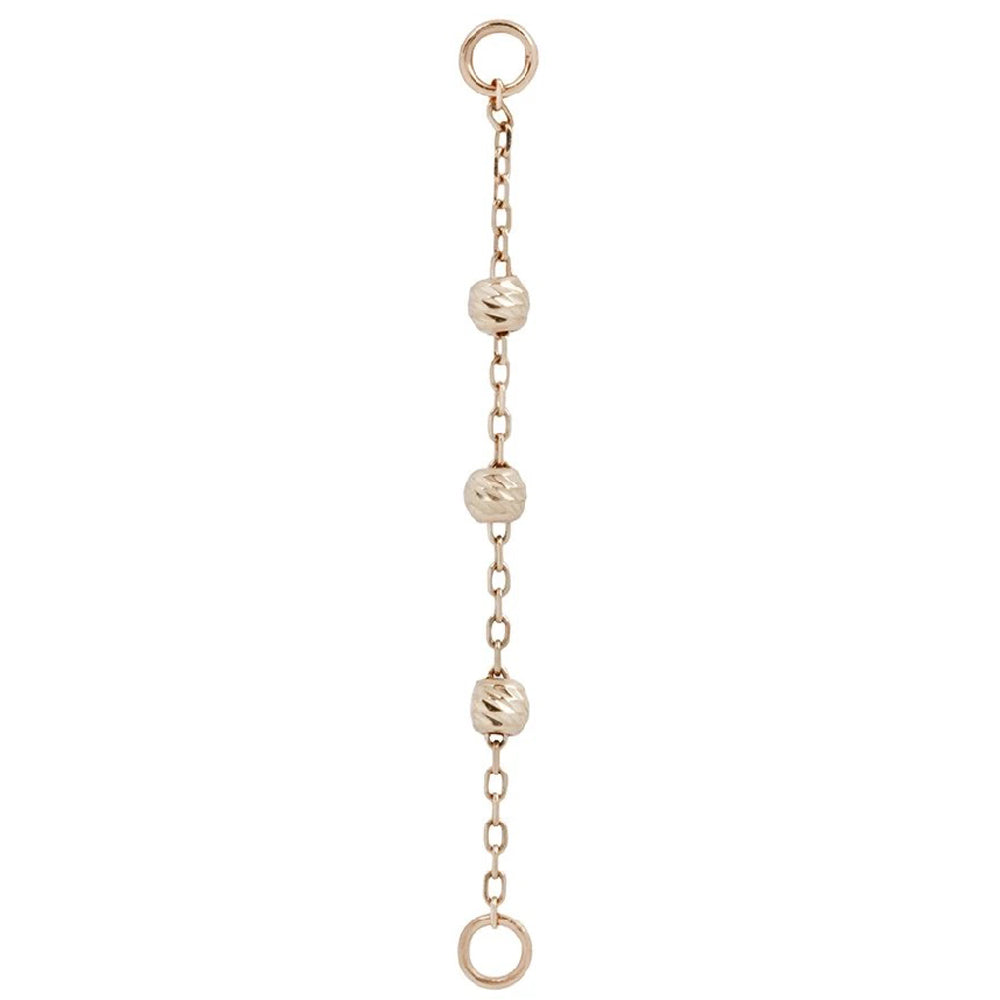 "Cressida" 3 Bead Chain Attachment in Gold