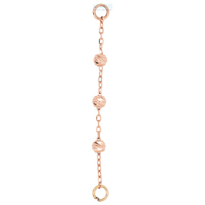 "Cressida" 3 Bead Chain Attachment in Gold