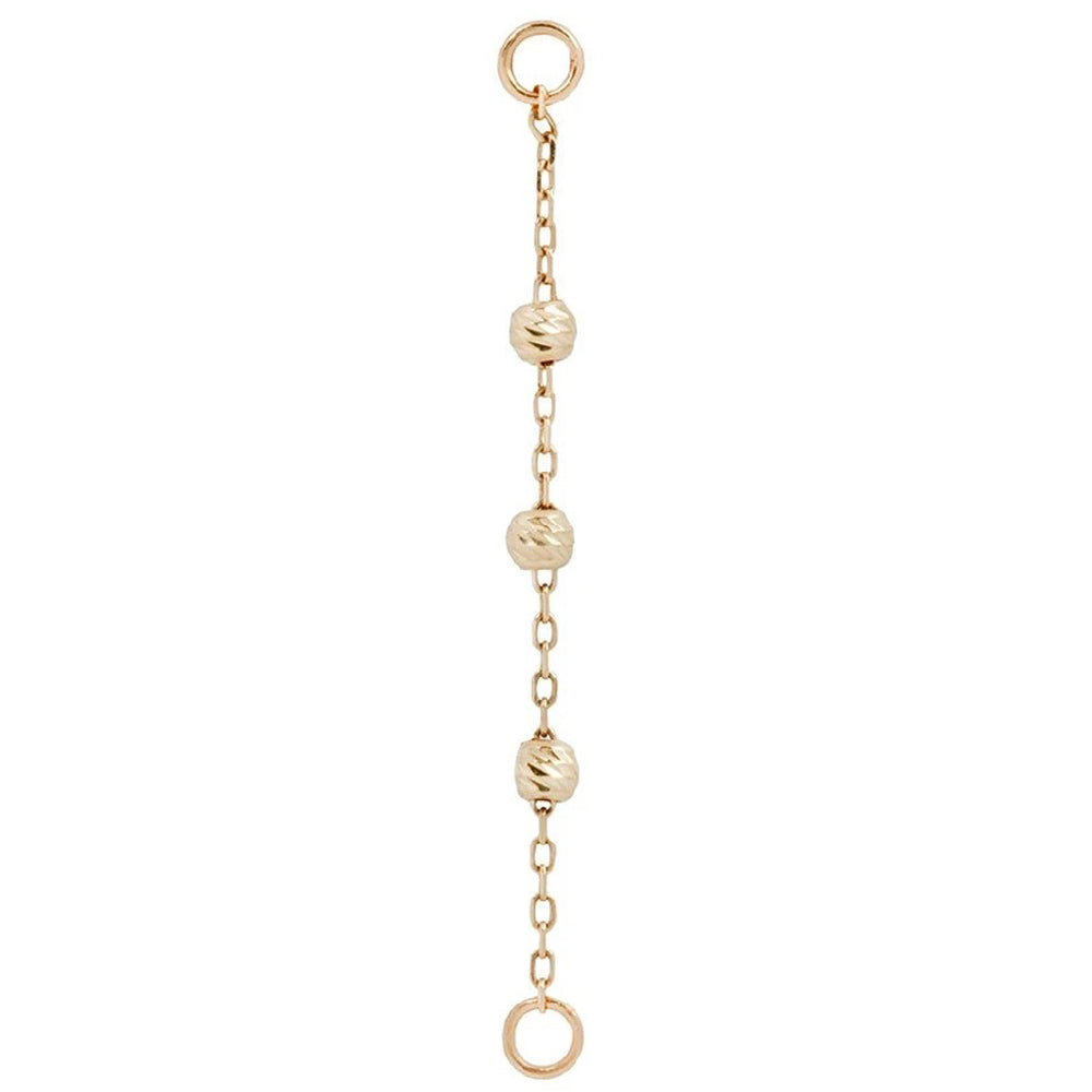 "Cressida" 3 Bead Chain Attachment in Gold