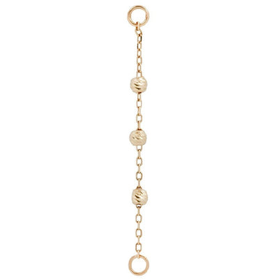 "Cressida" 3 Bead Chain Attachment in Gold