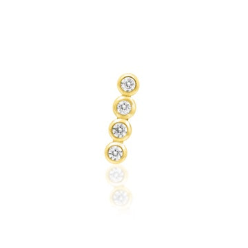 threadless: "Gretchen" End in Gold with CZ's