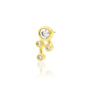 threadless: "Starbright" End in Gold with CZ's