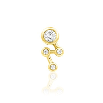 threadless: "Starbright" End in Gold with CZ's