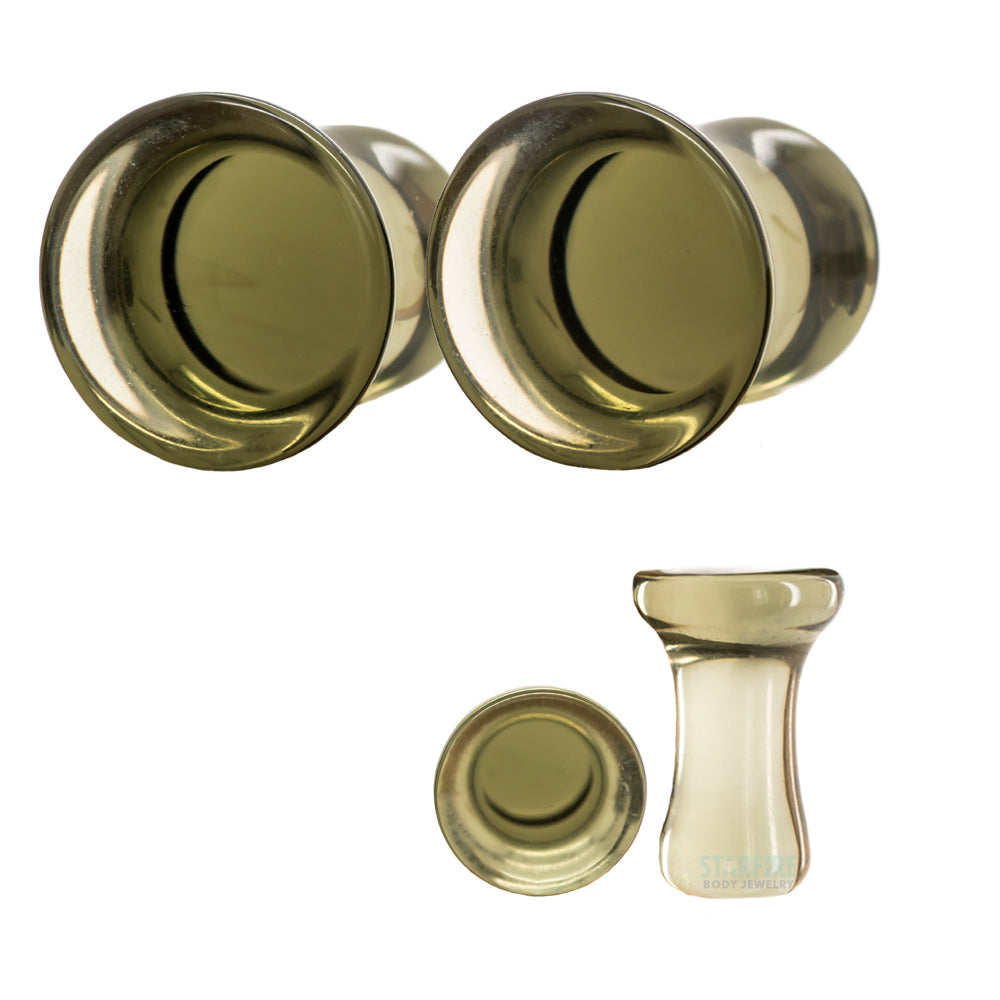 Mayan Style Stone Plugs - Grey Quartz