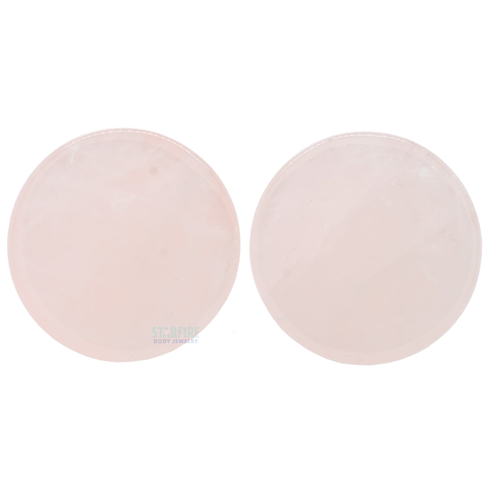Mayan Style Stone Plugs - Rose Quartz