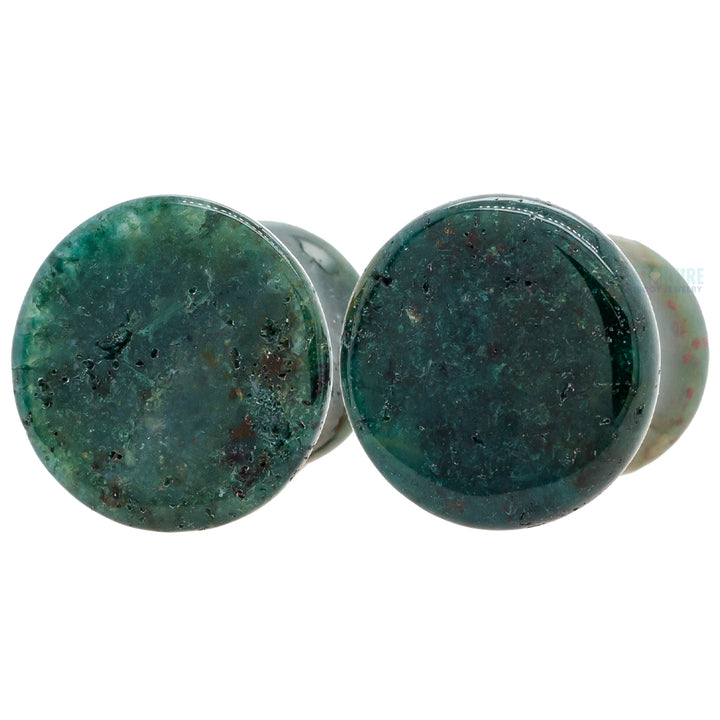 Mayan Style Stone Plugs - Bloodstone