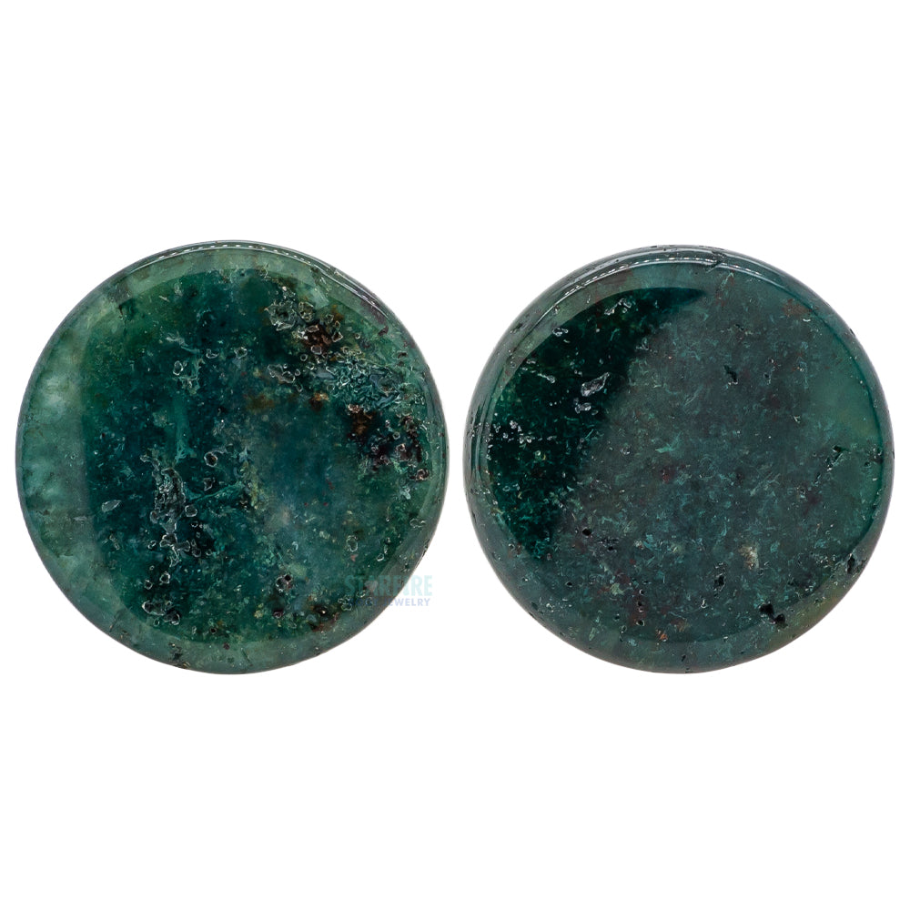 Mayan Style Stone Plugs - Bloodstone