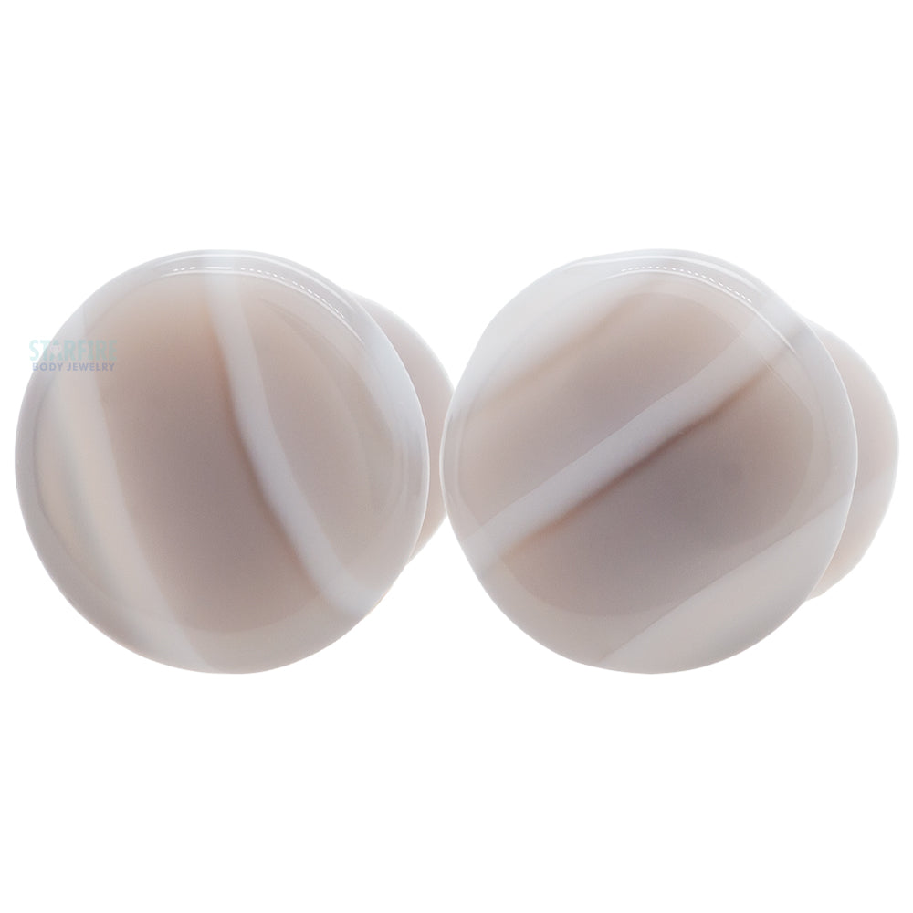Mayan Style Stone Plugs - Montana Agate