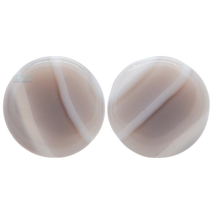 Mayan Style Stone Plugs - Montana Agate