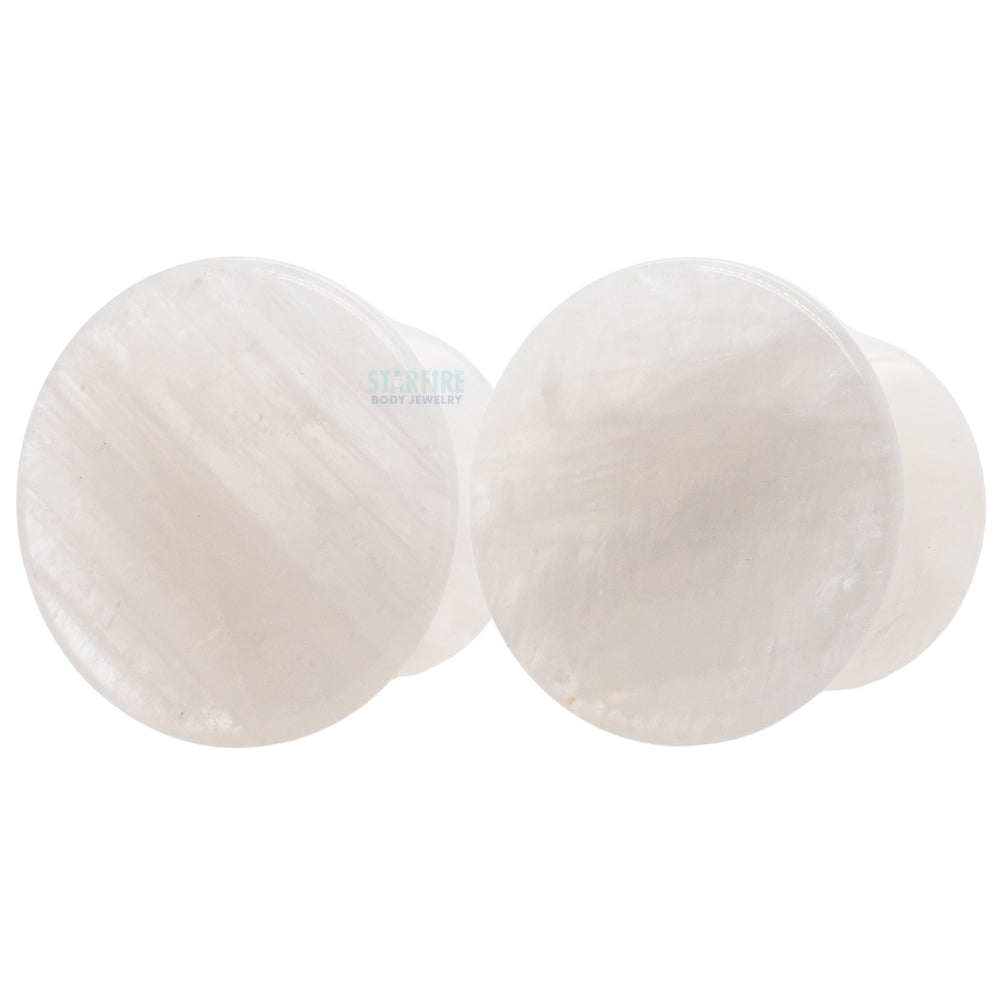 Mayan Style Stone Plugs - Moonstone