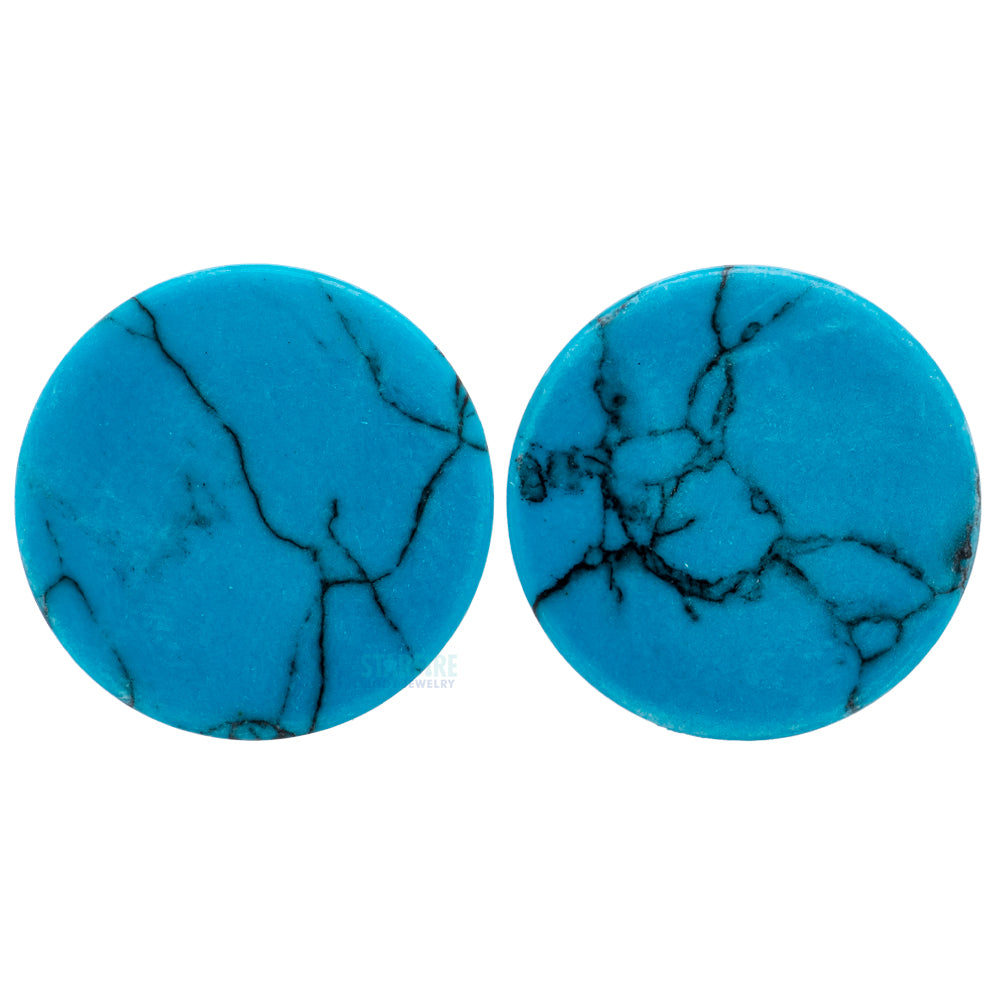 Mayan Style Stone Plugs - Turquoise