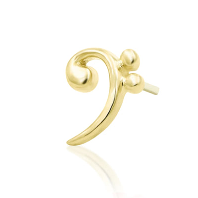 threadless: Bass Clef End in Gold