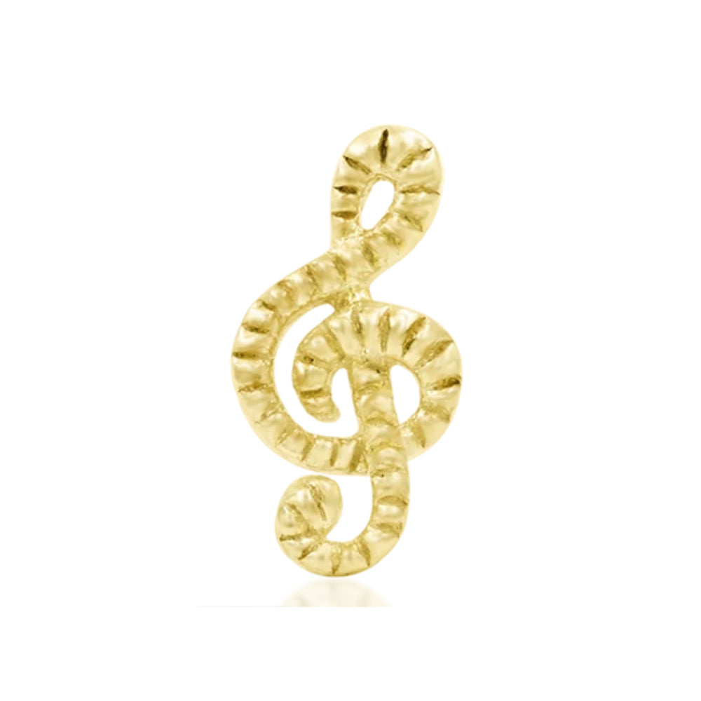 threadless: Treble Clef End in Gold