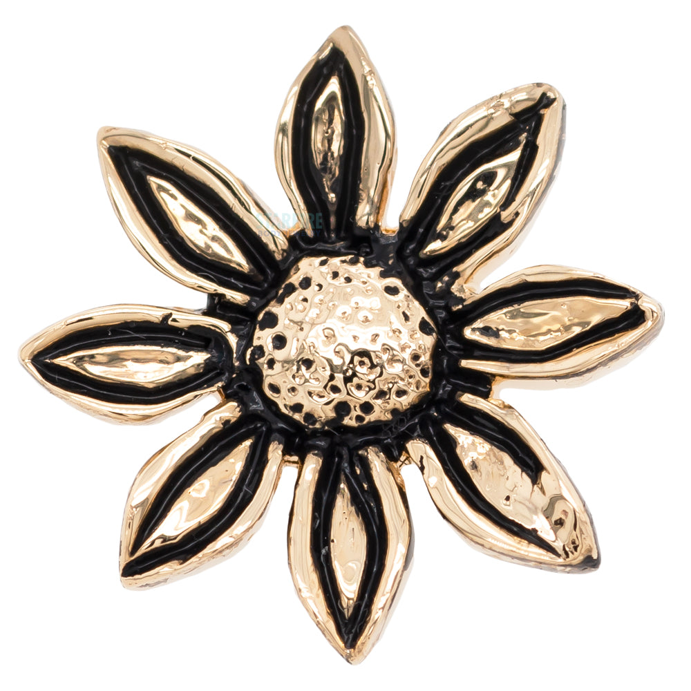 Golden Sunflower Threaded End in Gold & Platinum