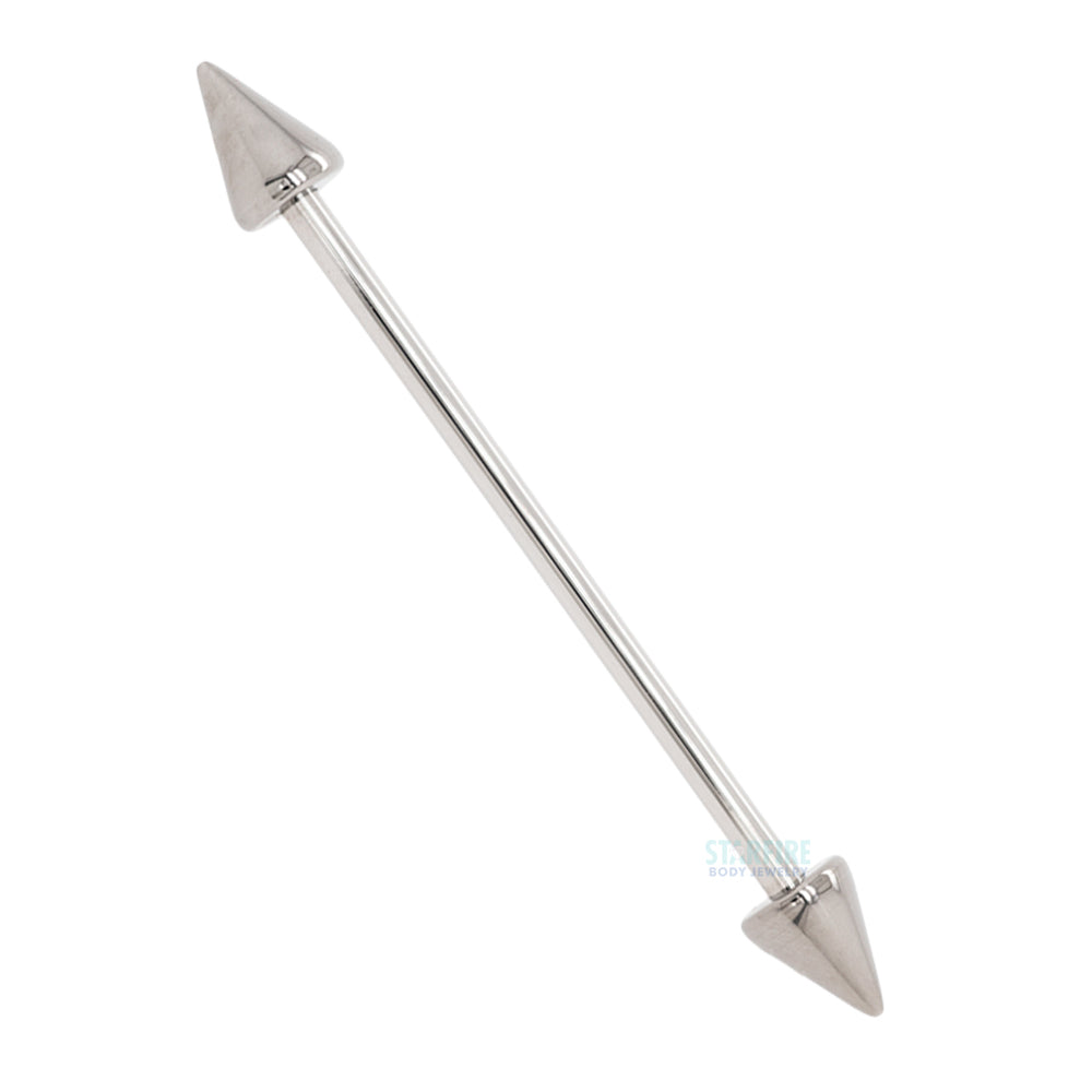 Stainless Steel Spike Industrial Barbell