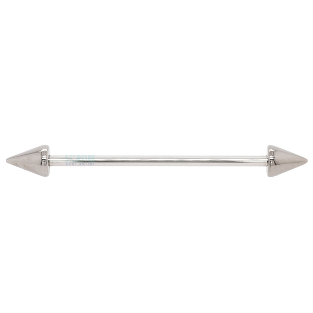 Stainless Steel Spike Industrial Barbell