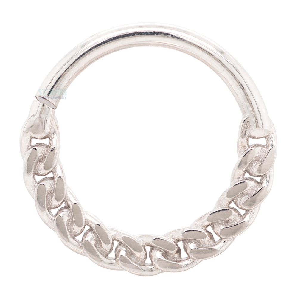 Flat Chain Continuous Ring in Gold