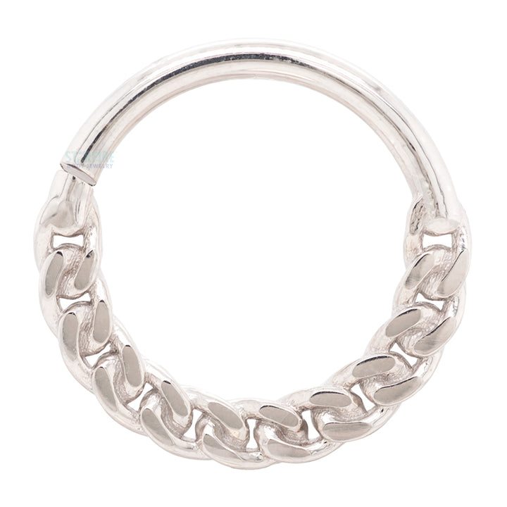 Flat Chain Continuous Ring in Gold