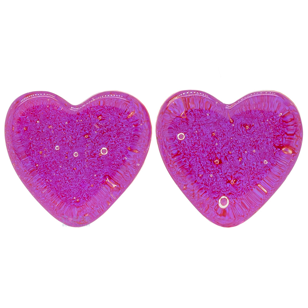 'Valentine's' Collection Heart Glass Plugs