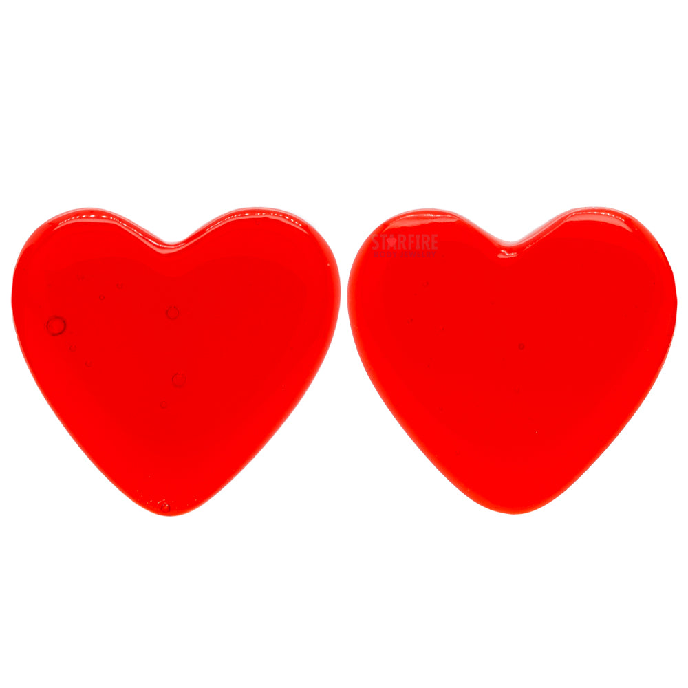 'Valentine's' Collection Heart Glass Plugs