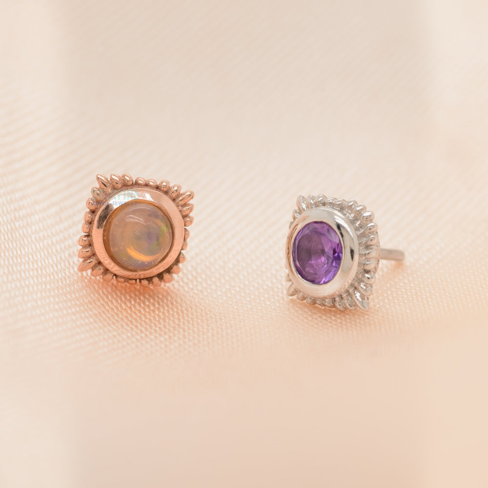 threadless: "Plume" Pin in Gold with Gemstone