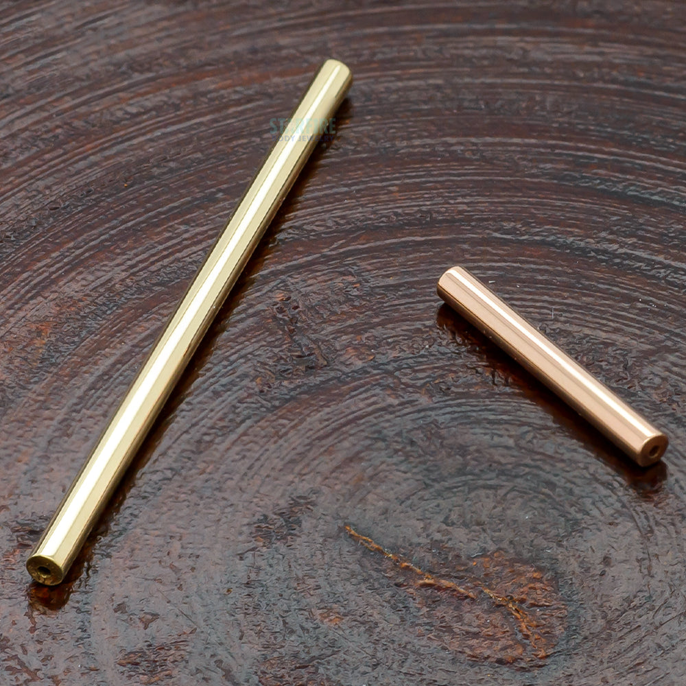 threadless: Gold Straight Barbell Shaft