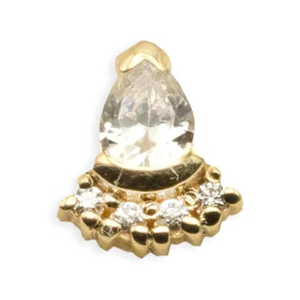 threadless: "Chateau" Pin in Gold with Gemstones